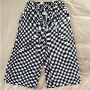 Studio JPR Black and White Gingham Wide-Leg Pants Lined With Pockets Size Small